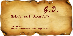Gabányi Dioméd névjegykártya